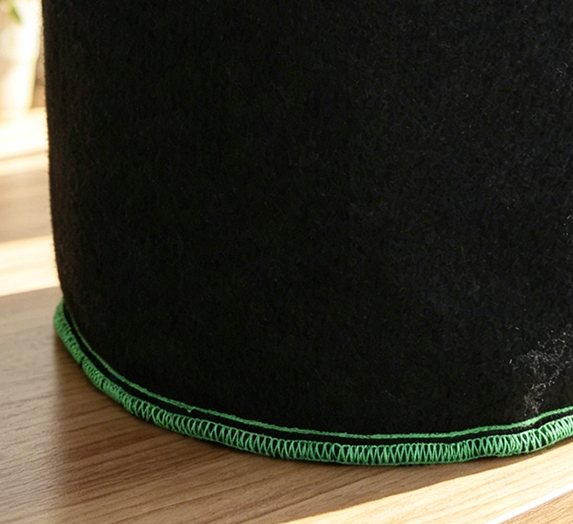 Green rimmed grow bag